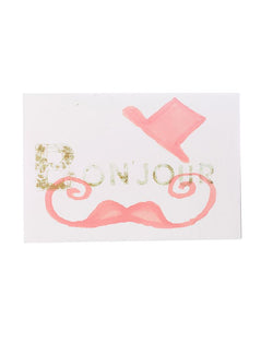 "BONJOUR" FOLDING CARD