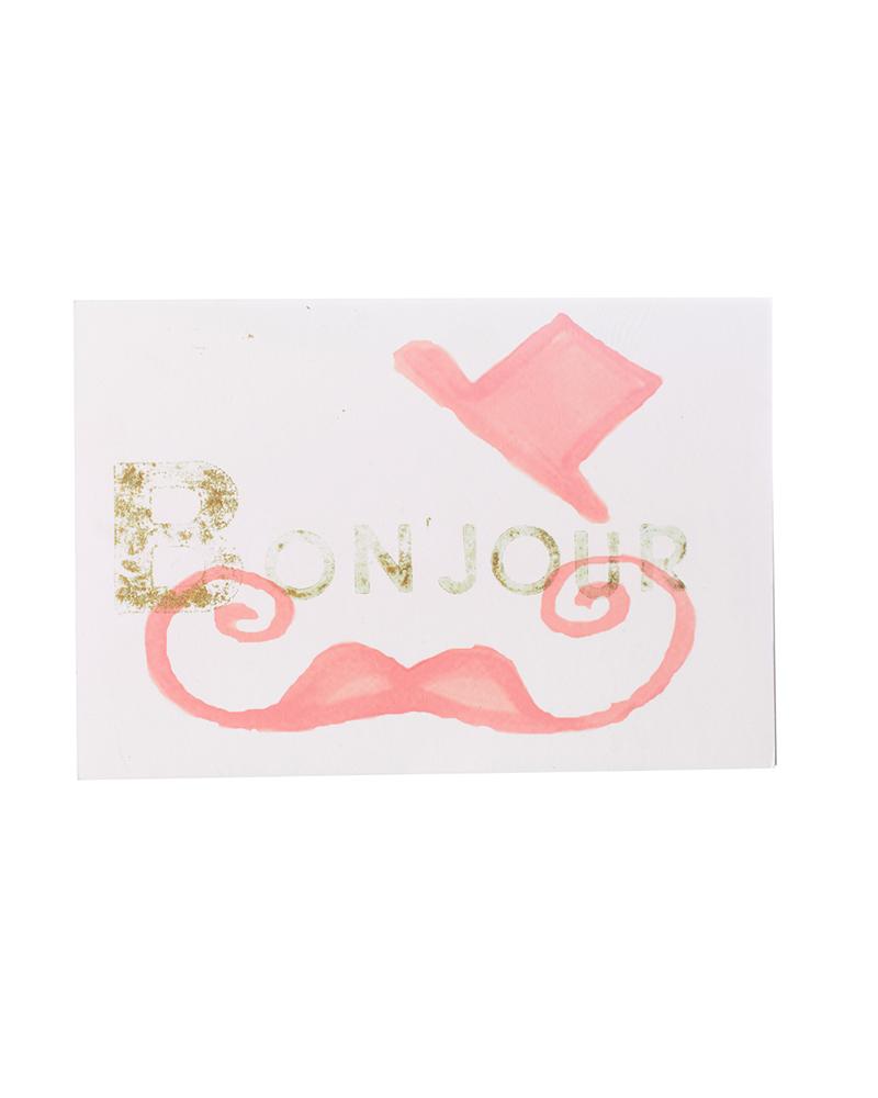 "BONJOUR" FOLDING CARD